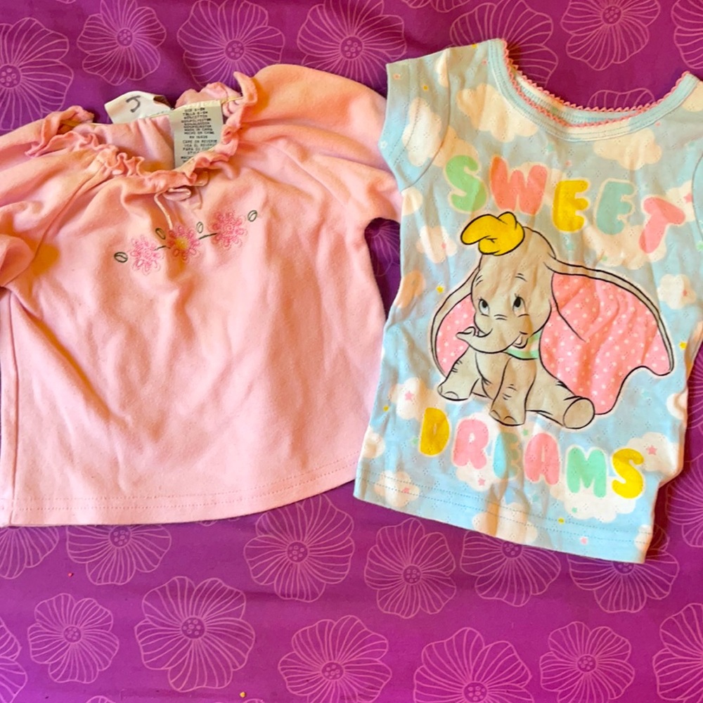 Baby girl pajama tops